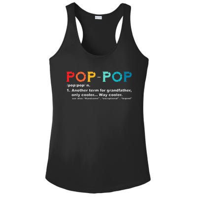 Pop Pop Definition Tee Pops Grandpa Cool Dad Vintage Ladies PosiCharge Competitor Racerback Tank