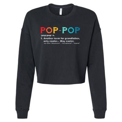 Pop Pop Definition Tee Pops Grandpa Cool Dad Vintage Cropped Pullover Crew