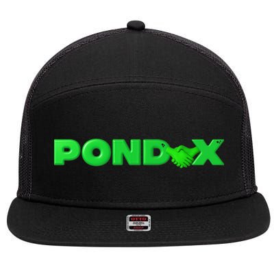 Pond0x Pond Dex Pondx Pondcoin Pndc Crypto Paulu 7 Panel Mesh Trucker Snapback Hat