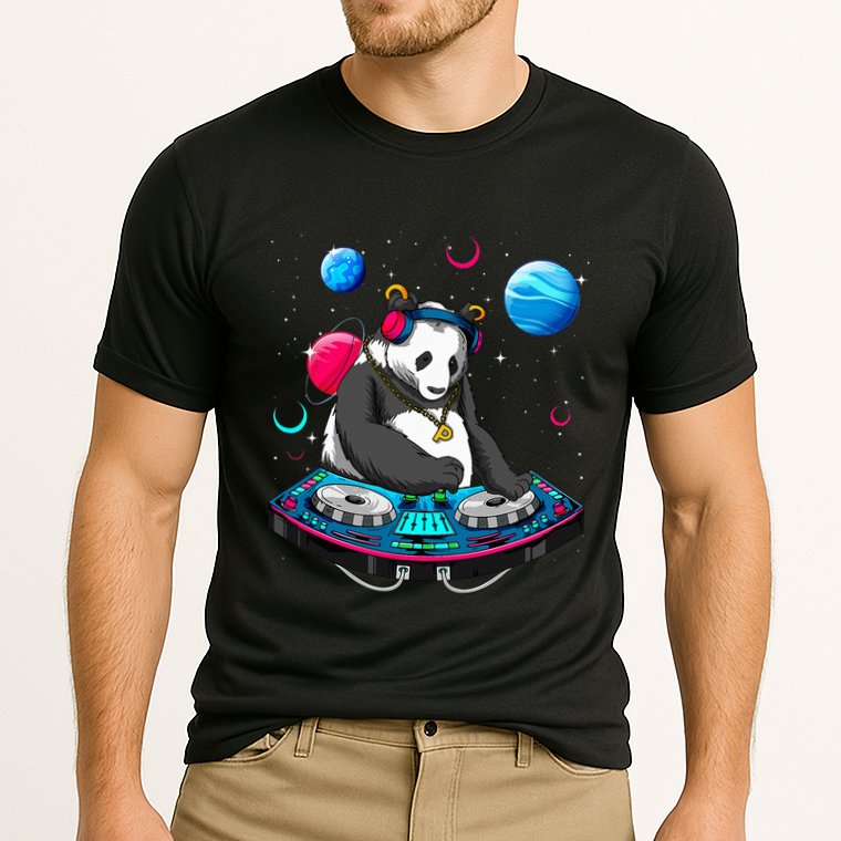 Psychedelic Panda DJEDM Raver Trance Music  Performance Shirt