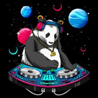 Psychedelic Panda DJEDM Raver Trance Music  Bucket Hat