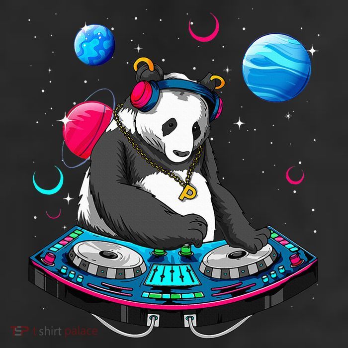 Psychedelic Panda DJEDM Raver Trance Music  11oz C Handle Ceramic Mug