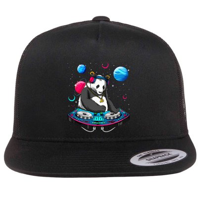 Psychedelic Panda DJEDM Raver Trance Music  Flatbill Hat
