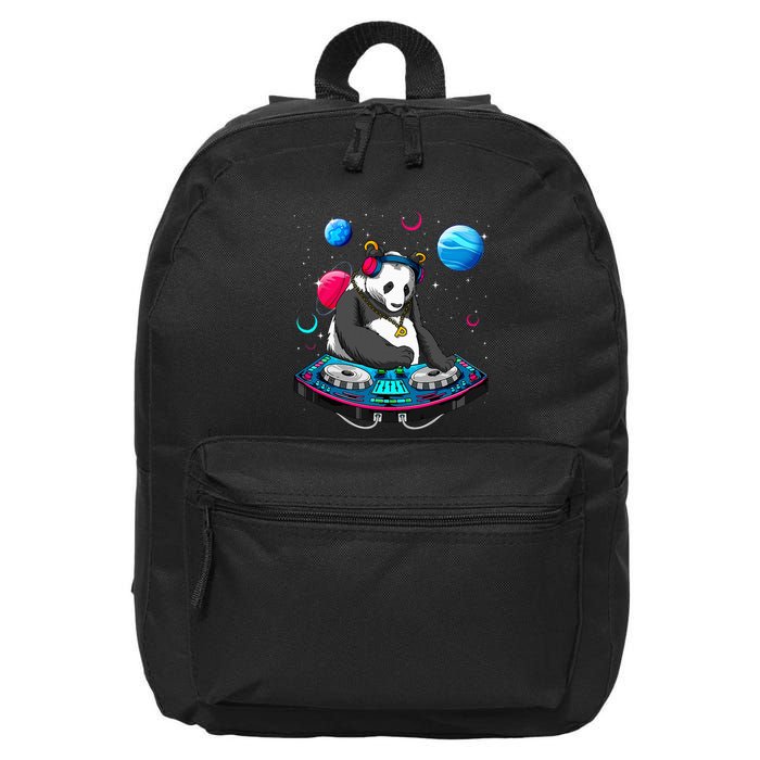 Psychedelic Panda DJEDM Raver Trance Music  16 in Basic Backpack