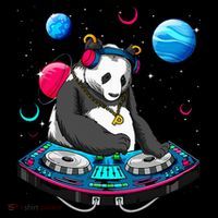 Psychedelic Panda DJEDM Raver Trance Music  Cooling Performance Long Sleeve Crew