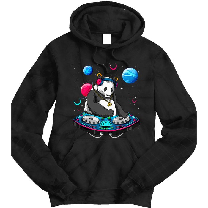 Psychedelic Panda DJEDM Raver Trance Music  Tie Dye Hoodie