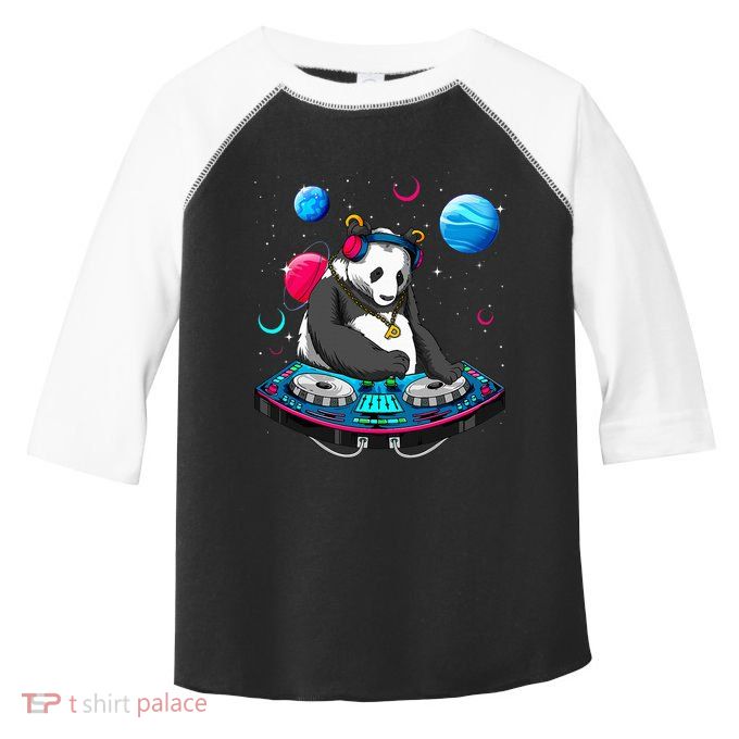 Psychedelic Panda DJEDM Raver Trance Music  Toddler Fine Jersey T-Shirt