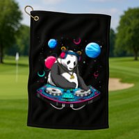 Psychedelic Panda DJEDM Raver Trance Music  Golf Towel