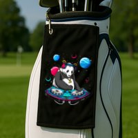 Psychedelic Panda DJEDM Raver Trance Music  Golf Towel