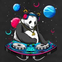 Psychedelic Panda DJEDM Raver Trance Music  Golf Towel