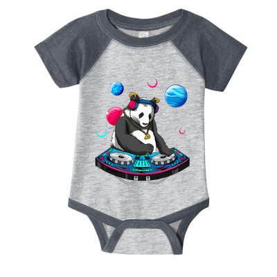 Psychedelic Panda DJEDM Raver Trance Music  Infant Baby Jersey Bodysuit