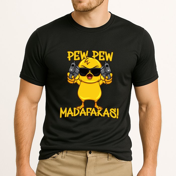 Pew Pew Duck Funny Madafakas Performance Shirt