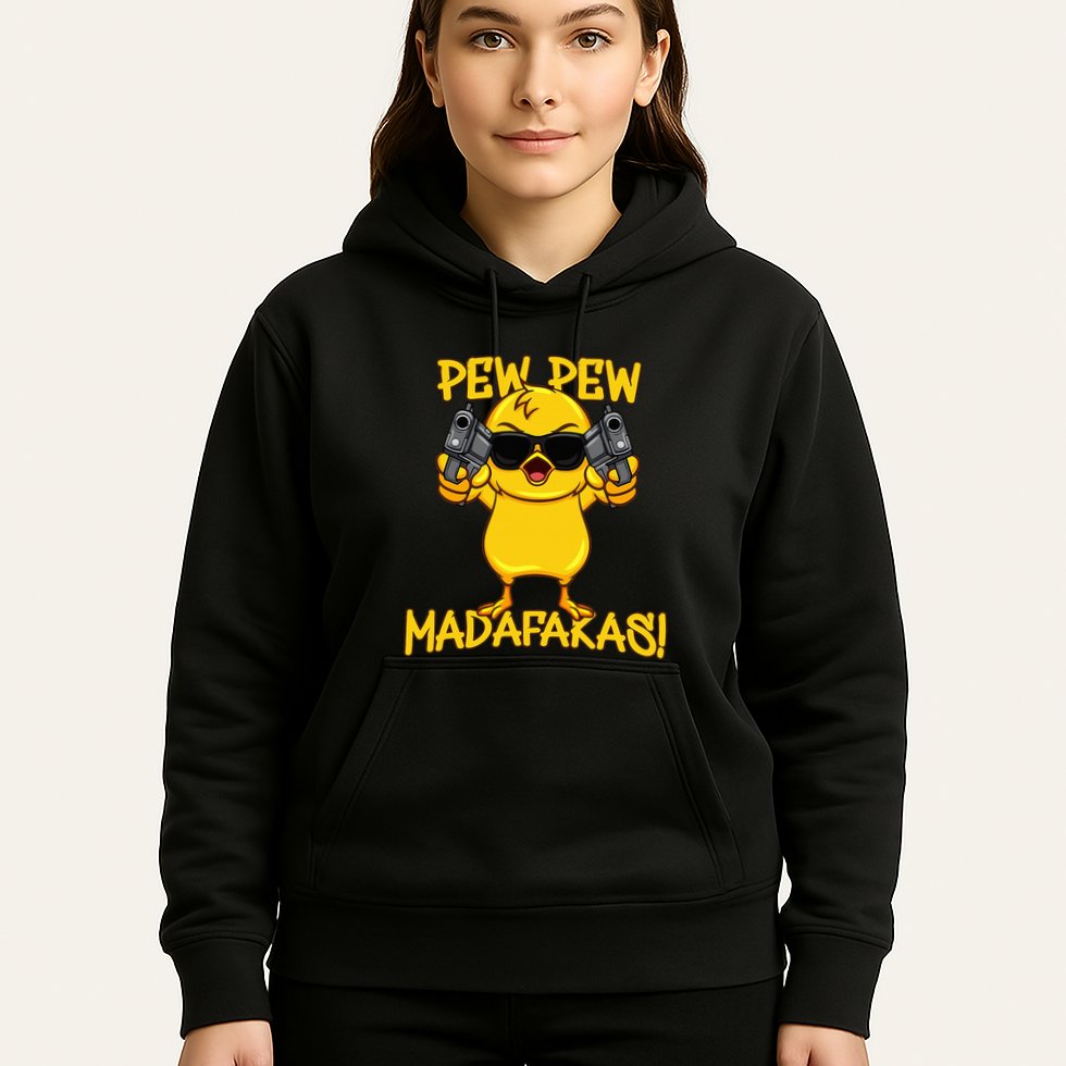 Pew Pew Duck Funny Madafakas Hoodie