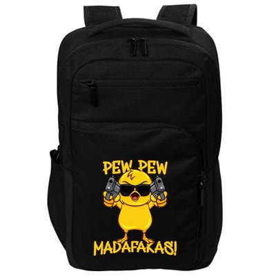 Pew Pew Duck Funny Madafakas Impact Tech Backpack