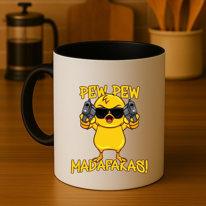 Pew Pew Duck Funny Madafakas Mug