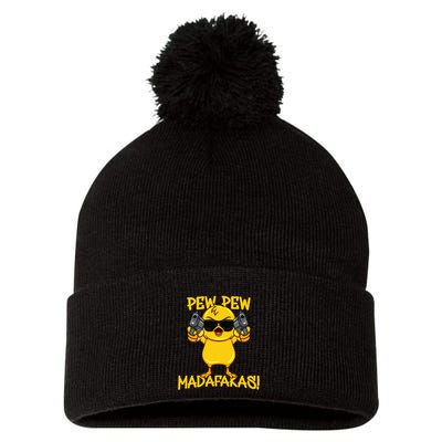 Pew Pew Duck Funny Madafakas Pom Pom 12in Knit Beanie