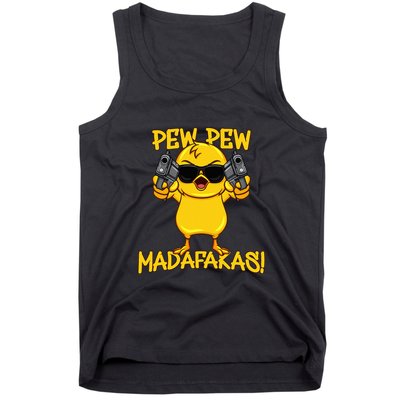 Pew Pew Duck Funny Madafakas Tank Top