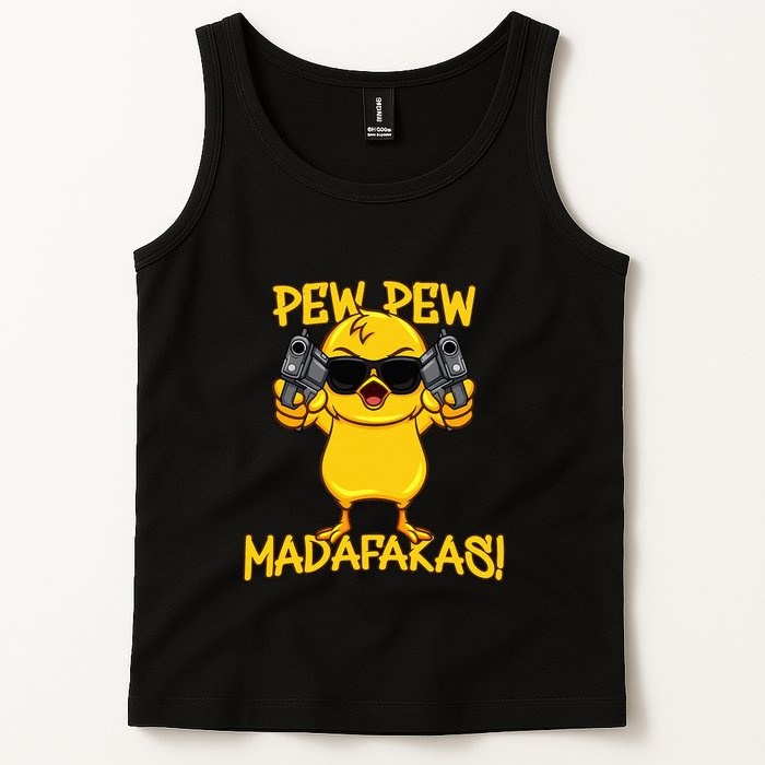 Pew Pew Duck Funny Madafakas Tank Top