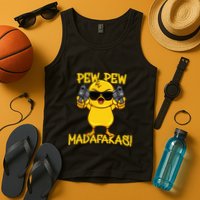 Pew Pew Duck Funny Madafakas Tank Top