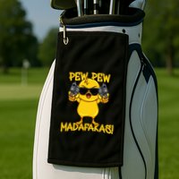 Pew Pew Duck Funny Madafakas Golf Towel