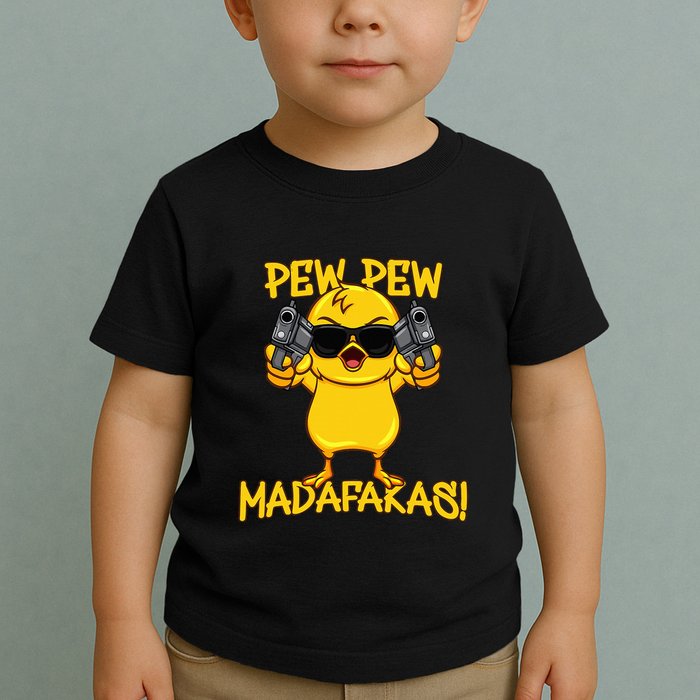 Pew Pew Duck Funny Madafakas Toddler T-Shirt