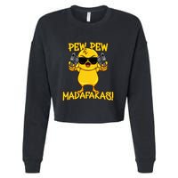 Pew Pew Duck Funny Madafakas Cropped Pullover Crew
