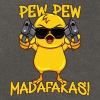 Pew Pew Duck Funny Madafakas Cotton Canvas Backpack