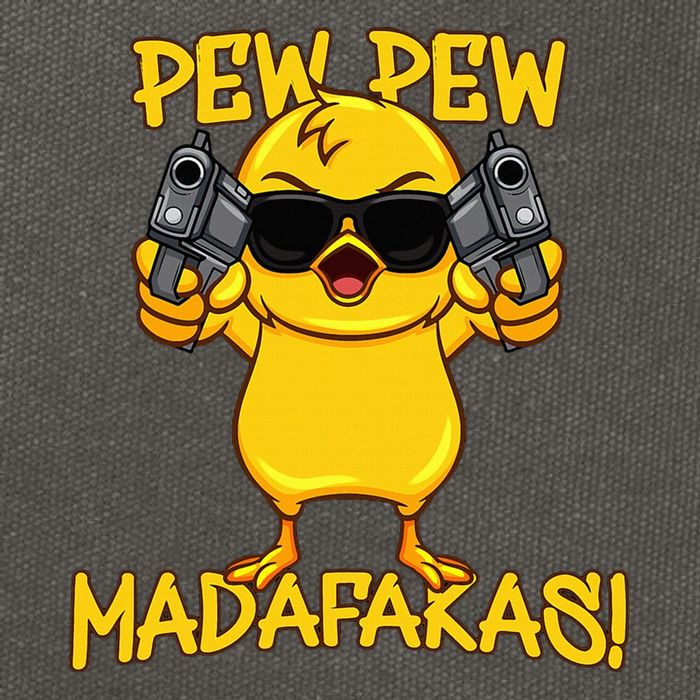 Pew Pew Duck Funny Madafakas Cotton Canvas Backpack