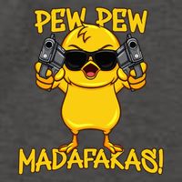 Pew Pew Duck Funny Madafakas Vector Backpack