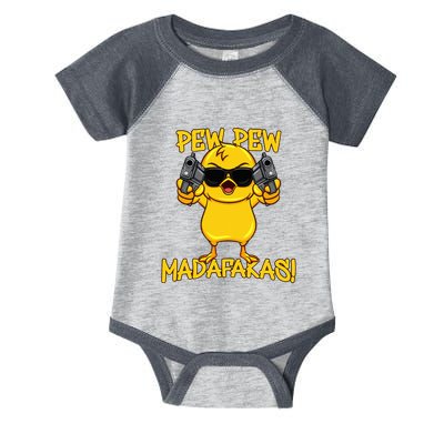 Pew Pew Duck Funny Madafakas Infant Baby Jersey Bodysuit
