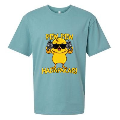Pew Pew Duck Funny Madafakas Sueded Cloud Jersey T-Shirt