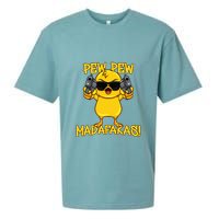 Pew Pew Duck Funny Madafakas Sueded Cloud Jersey T-Shirt