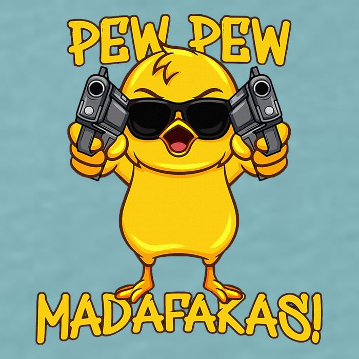 Pew Pew Duck Funny Madafakas Sueded Cloud Jersey T-Shirt