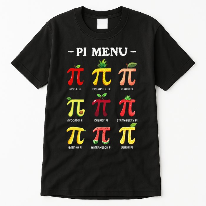 Piu Pi Day 314 Math Teacher Pi Symbol Funny Pie Pun Tall T-Shirt