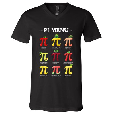 Piu Pi Day 314 Math Teacher Pi Symbol Funny Pie Pun V-Neck T-Shirt