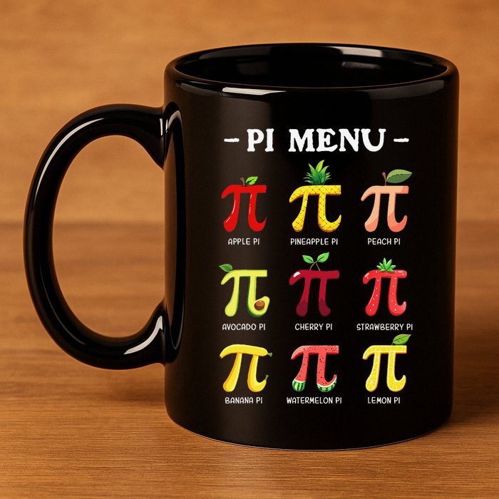 Piu Pi Day 314 Math Teacher Pi Symbol Funny Pie Pun 11oz C Handle Ceramic Mug