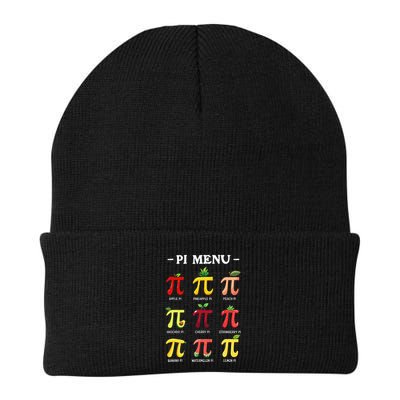 Piu Pi Day 314 Math Teacher Pi Symbol Funny Pie Pun Knit Cap Winter Beanie