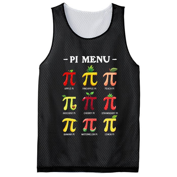 Piu Pi Day 314 Math Teacher Pi Symbol Funny Pie Pun Mesh Reversible Basketball Jersey Tank