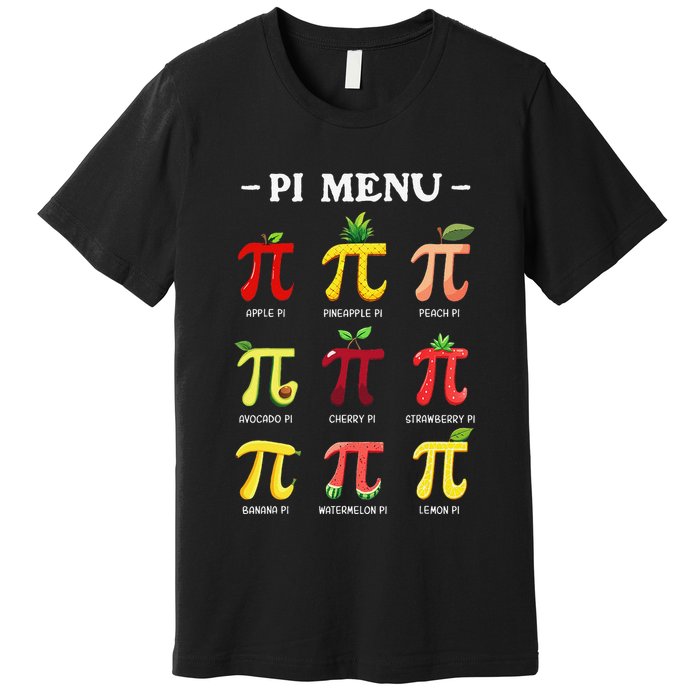 Piu Pi Day 314 Math Teacher Pi Symbol Funny Pie Pun Premium T-Shirt