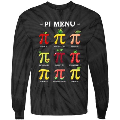 Piu Pi Day 314 Math Teacher Pi Symbol Funny Pie Pun Tie-Dye Long Sleeve Shirt