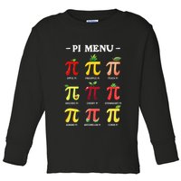 Piu Pi Day 314 Math Teacher Pi Symbol Funny Pie Pun Toddler Long Sleeve Shirt