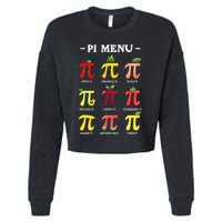 Piu Pi Day 314 Math Teacher Pi Symbol Funny Pie Pun Cropped Pullover Crew