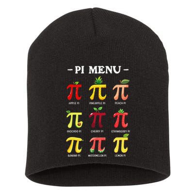 Piu Pi Day 314 Math Teacher Pi Symbol Funny Pie Pun Short Acrylic Beanie