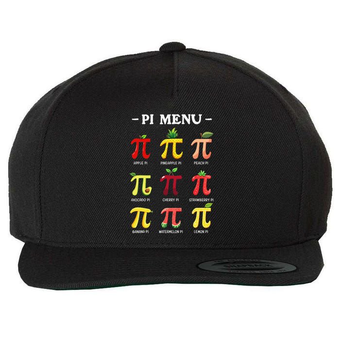Piu Pi Day 314 Math Teacher Pi Symbol Funny Pie Pun Wool Snapback Cap