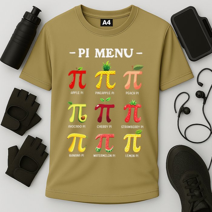 Piu Pi Day 314 Math Teacher Pi Symbol Funny Pie Pun Performance Shirt