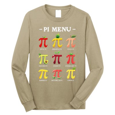 Piu Pi Day 314 Math Teacher Pi Symbol Funny Pie Pun Long Sleeve Shirt