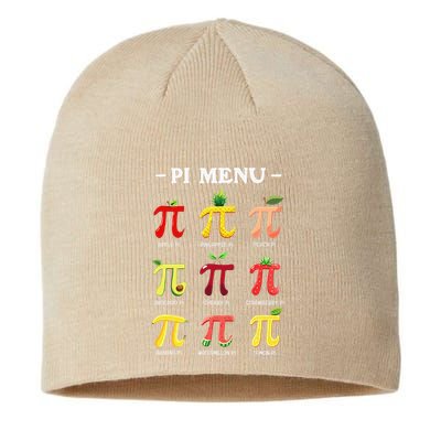 Piu Pi Day 314 Math Teacher Pi Symbol Funny Pie Pun Sustainable Beanie