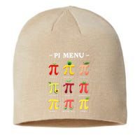 Piu Pi Day 314 Math Teacher Pi Symbol Funny Pie Pun Sustainable Beanie
