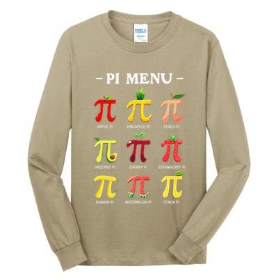 Piu Pi Day 314 Math Teacher Pi Symbol Funny Pie Pun Tall Long Sleeve T-Shirt