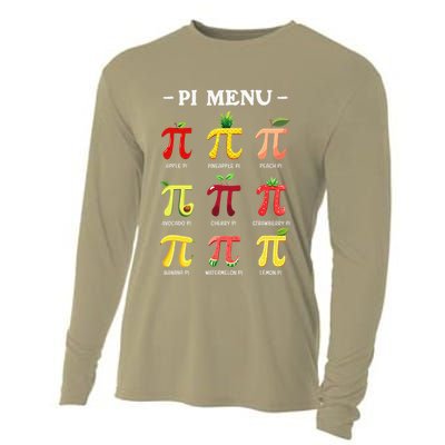 Piu Pi Day 314 Math Teacher Pi Symbol Funny Pie Pun Cooling Performance Long Sleeve Crew